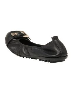 Buy ✨ Zazou Spirit Black Leather Ballet Flats 🎉 -Women Shoes shop 114656320 3 1 720x928