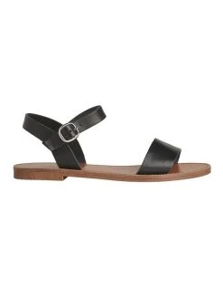 New ✔️ Windsor Smith Bondi Black Leather 🩴 Sandal ✨