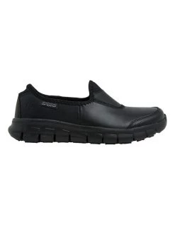 Cheap ❤️ Skechers Relaxed Fit Sure Track Black Slip on 👟 Sneaker 🎁
