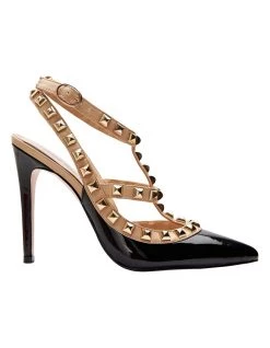 Deals ❤️ Pink Inc Saint Black Patent/Nude Pump 👍