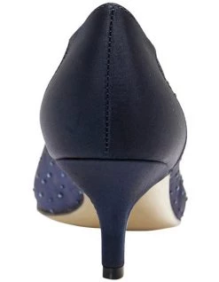 Brand new 💯 Alan Pinkus SPRITZ BRIGHT NAVY SATIN PUMP 🔔 -Women Shoes shop 474467860 6 720x928