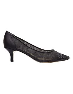 Best Sale ✔️ Alan Pinkus Spritz Black Satin Pump 🔔