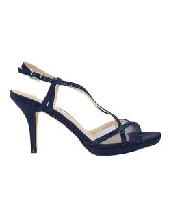 Buy ๐ฅฐ NINA Blossom Navy Satin Pump ๐