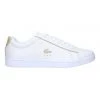 Promo ✨ Lacoste Carnaby Evo White/ Gold Leather Lace-Up 👟 Sneaker 👍