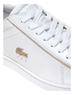 Promo ✨ Lacoste Carnaby Evo White/ Gold Leather Lace-Up 👟 Sneaker 👍 -Women Shoes shop 591844600 6 1 720x928