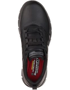 Deals 🎉 Skechers Work Relaxed Fit Sure Track Erath Black Leather 👟 Shoes 🥰 -Women Shoes shop 592962400 4 1 720x928