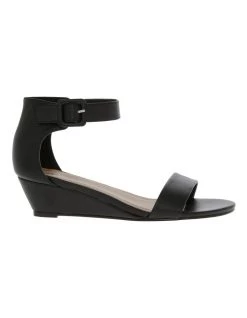 Best deal 😀 Miss Shop Bridgette Black Wedged Low Heeled 🩴 Sandal ⌛ -Women Shoes shop 622281970 1 720x928