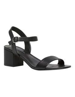 Coupon 🥰 Windsor Smith Michelle Black Leather Block Heel 🩴 Sandal 🛒 -Women Shoes shop 636444100 2 720x928