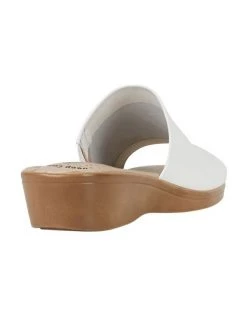 Buy 🎉 Hush Puppies Coco White Leather Low Heeled 🩴 Sandal ⌛ -Women Shoes shop 638515540 2 720x928