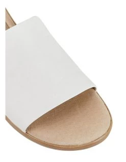 Buy 🎉 Hush Puppies Coco White Leather Low Heeled 🩴 Sandal ⌛ -Women Shoes shop 638515540 4 720x928