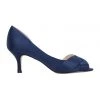 Budget ⭐ NINA Contesa New Navy Satin Pump ✔️