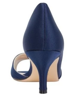 Budget ⭐ NINA Contesa New Navy Satin Pump ✔️ -Women Shoes shop 641063440 4 720x928