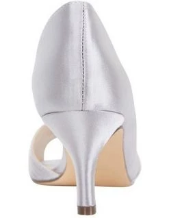 Hot Sale 💯 NINA Contesa Silver Satin Pump ⭐ -Women Shoes shop 641063530 4 720x928