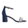 Best Sale 😀 NINA Elenora New Navy Luster Satin 🩴 Sandal 🧨