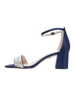 Best Sale 😀 NINA Elenora New Navy Luster Satin 🩴 Sandal 🧨 -Women Shoes shop 641064160 3 720x928