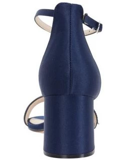 Best Sale 😀 NINA Elenora New Navy Luster Satin 🩴 Sandal 🧨 -Women Shoes shop 641064160 4 720x928