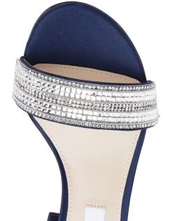 Best Sale 😀 NINA Elenora New Navy Luster Satin 🩴 Sandal 🧨 -Women Shoes shop 641064160 7 720x928