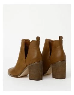 Best deal 🌟 Miss Shop Willow Tan Heeled Ankle Boot ⌛ -Women Shoes shop 663437710 3 2 720x928