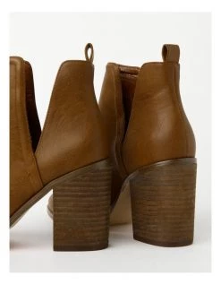 Best deal 🌟 Miss Shop Willow Tan Heeled Ankle Boot ⌛ -Women Shoes shop 663437710 4 1 720x928