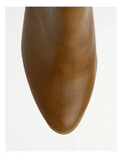 Best deal 🌟 Miss Shop Willow Tan Heeled Ankle Boot ⌛ -Women Shoes shop 663437710 6 1 720x928