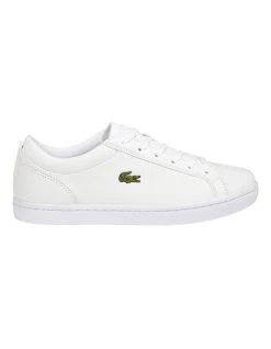 Cheapest 🎁 Lacoste Straightset BL I White Leather 👟 Sneaker ⭐