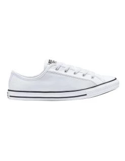 Best deal ⌛ Converse Chuck Taylor All Star Dainty White Leather Low Top 👟 Sneaker 🔥