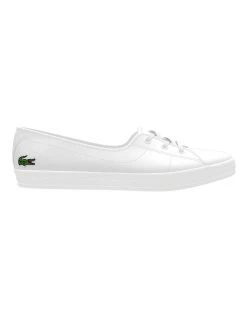 New 🎉 Lacoste Ziane Chunky White Leather 👟 Sneaker ⭐