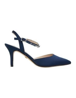 Best reviews of 😉 Alan Pinkus Tonya Navy Satin Pump 😀