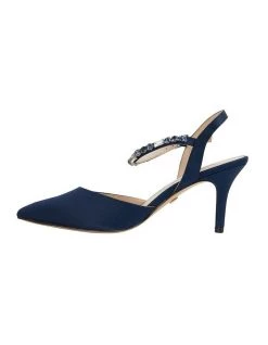 Best reviews of 😉 Alan Pinkus Tonya Navy Satin Pump 😀 -Women Shoes shop 698003650 5 720x928