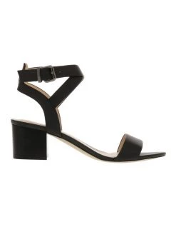 Cheapest ⭐ Verali Ezra Black Block Heel 🩴 Sandal 🎉