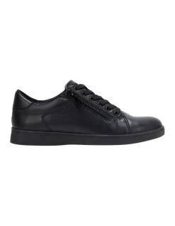 Buy 🎉 Hush Puppies Mimosa Black Leather Zip Up 👟 Sneaker ⌛
