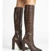 Deals 🔥 Tony Bianco Lucille Choc Croc Calf Boot ⌛