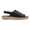 Top 10 👏 Hush Puppies Birch Black Leather Espadrille Flatform 🩴 Sandal ✨