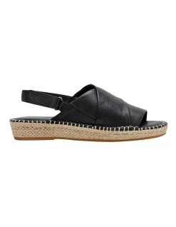 Top 10 👏 Hush Puppies Birch Black Leather Espadrille Flatform 🩴 Sandal ✨
