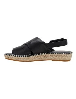 Top 10 👏 Hush Puppies Birch Black Leather Espadrille Flatform 🩴 Sandal ✨ -Women Shoes shop 788470390 3 720x928