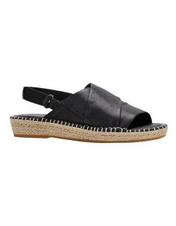 Top 10 👏 Hush Puppies Birch Black Leather Espadrille Flatform 🩴 Sandal ✨ -Women Shoes shop 788470390 5 720x928