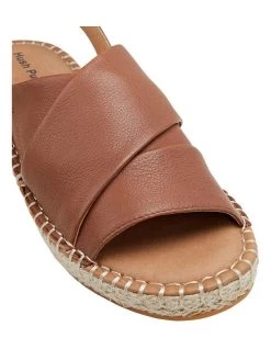 Outlet 🔔 Hush Puppies Birch Tan Leather Espadrille Flatform 🩴 Sandal 👏 -Women Shoes shop 788470480 4 720x928