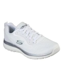 Cheap โค๏ธ Skechers Bountiful Quick path White/Silver ๐ Sneaker ๐