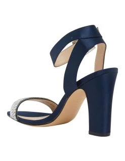 Coupon 😀 NINA Sharon Navy Satin 🩴 Sandals 👍 -Women Shoes shop 803721520 5 720x928
