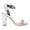 Hot Sale 🤩 NINA Sharon Silver Metallic Foil 🩴 Sandals 🥰