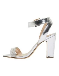 Hot Sale 🤩 NINA Sharon Silver Metallic Foil 🩴 Sandals 🥰 -Women Shoes shop 803721610 3 720x928