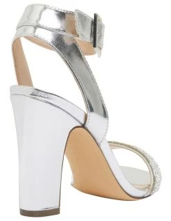 Hot Sale 🤩 NINA Sharon Silver Metallic Foil 🩴 Sandals 🥰 -Women Shoes shop 803721610 4 720x928