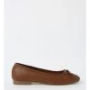 Best Sale 🌟 Miss Shop Robyn Tan Leather Low Heeled Flats ✨