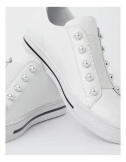 Outlet 💯 Zazou Kiss White Leather Slip-on 👟 Sneaker 🔥 -Women Shoes shop 816237280 5 720x928