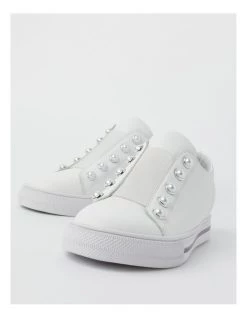 Outlet 💯 Zazou Kiss White Leather Slip-on 👟 Sneaker 🔥 -Women Shoes shop 816237280 6 720x928