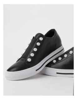 Buy 🛒 Zazou Kiss Black Leather Slip-on 👟 Sneaker 👍 -Women Shoes shop 816237370 4 1 720x928