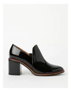 Budget โค๏ธ Zazou Soho Black Block Heel Loafer ๐