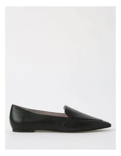 Best Pirce 😉 Basque Charlie Black Leather Flats ❤️