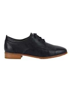 Buy 🧨 Hush Puppies Luciana Black Leather Lace-Up Oxford 👟 Shoes 🌟