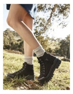 Deals 🥰 Windsor Smith Deserve Black Canvas Chunky 👟 Sneaker Boot ✔️